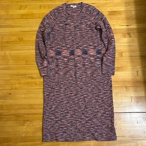Madewell Multicolor Knit Ribbed Sweater Dress | M